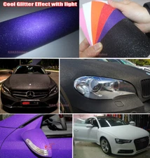 Air Free Car Matte Glitter Shining Diamond Sparkle Vinyl Wrap Strips Sticker AB