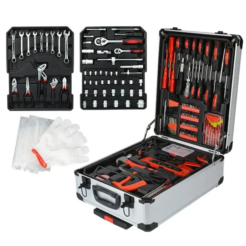 499PC Tool Kits Household Tools Kit Box Trolley Carry Toolbox Storage Set - image 3 of 4