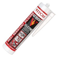 BLACK HIGH TEMPERATURE HEAT RESISTANT SILICONE SEALANT 315°C CARTRIDGE OVEN FIRE