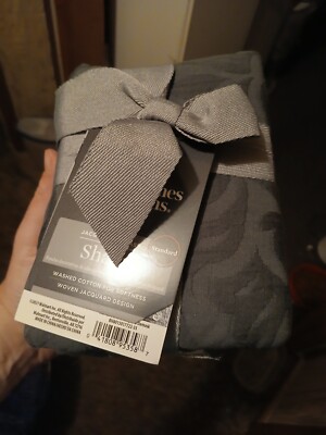 Better Home and Garden Jacquard Damask Shams Dark Gray Standard