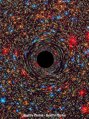 Massive Black Hole Surrounded by Stars 8.5x11'' Photo Print, NGC 1600 Galaxy Suns