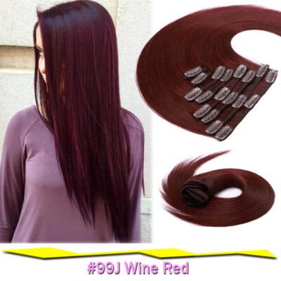 CLEARANCE 100% Human Hair Extensions Clip In Real Remy Hair Extensions Full Head