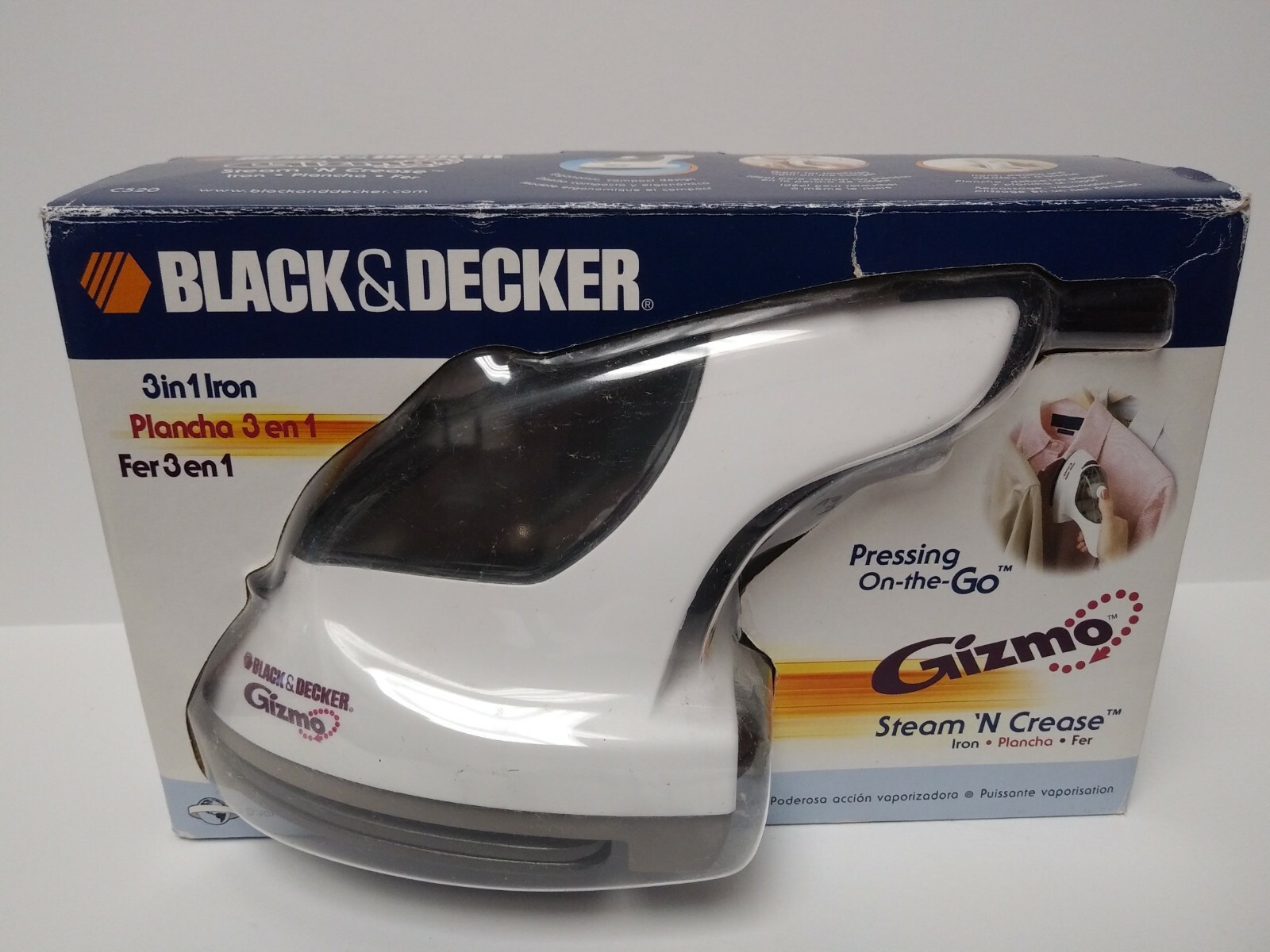 Black & Decker Gizmo Steam 'N Crease 3 In 1 Iron Travel and Home CIB | eBay