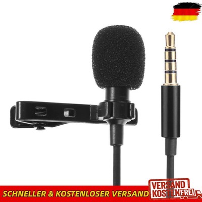 Wired Audio Sound Recording Condenser Microphone Metal Clip for Smart Phone