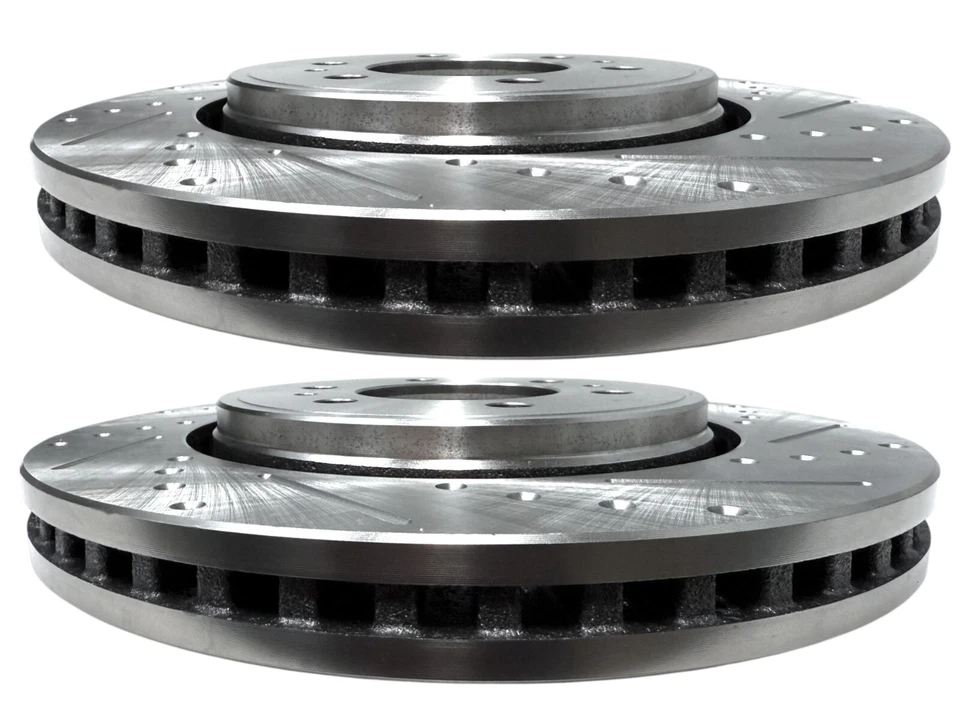 For 2010-2020 Ford F-150 Lincoln Navigator Front Drilled Rotors Brakes Pads Kit - Image 4 of 4