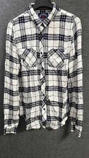 SUPERDRY Midwest Dreaming Buffalo Check Shirt UK 8 XS LN100 RR 17