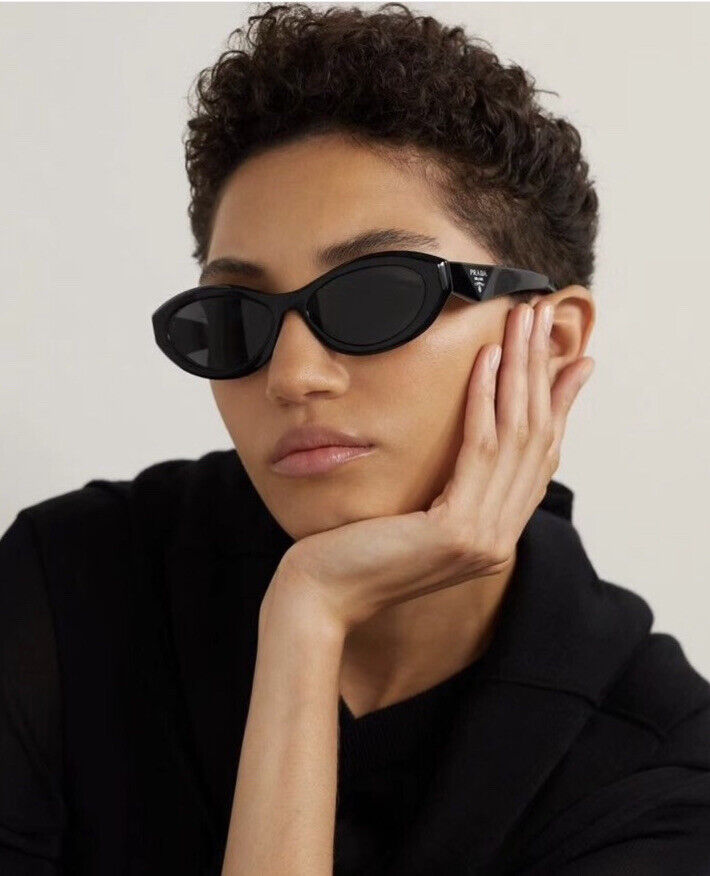 PRADA PR 26ZS 16K08Z Black Dark Grey Women Sunglasses PRADA PR 26ZS 16K08Z Black Dark Grey Women Sunglasses
