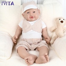 IVITA 20" Newborn Silicone Reborn Baby Full Silicone Baby Laughing Doll