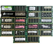 DDR SDRAM PC3200U Computer Memory Lot 11 Samsung Corsair MT 512MB 400MHz Hynix