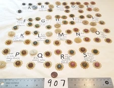 4 Swarovski 1" 28mm Rhinestone Flower Filigree Brass Connector Jewelry Findings