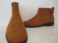 Bass Womens Bridgit Suede Chic Double Gore Sided Ankle Bootie Toffee Tan Size 6