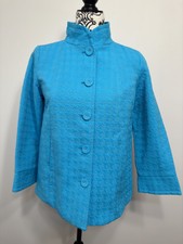 Linea By Louis Dell’olio Women’s Teal Sky Blue Coat Blazer Jacket Size Xxs