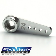 Go Nitro Hobbies 24T Small Aluminum One Way Servo Arm Silver Hitec