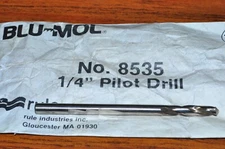Blu-Mol Rule 8535 1/4 in. x 4.5 in. Pilot Drill Bit For Hole Saw Arbor
