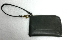Frye And Co. Wristlet Wallet Faux Leather Forest Night Green Zip Around NWOT