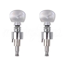 5 Pcs Chrome String Banjo Geared Machine Head with Pearled buttons Ratio 4:1