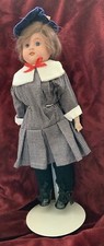 Antique 15  Minerva Metal Shoulder-head Doll Nice Jointed Oilcloth Body