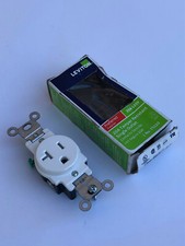 Leviton T5020-WS Tamper Resistant Single Power Outlet Receptacle 20A 125V