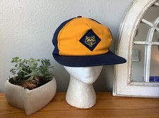 Vintage BSA Boy Scout Wolf Cap Hat Youth Medium Large Snapback USA-EUC 