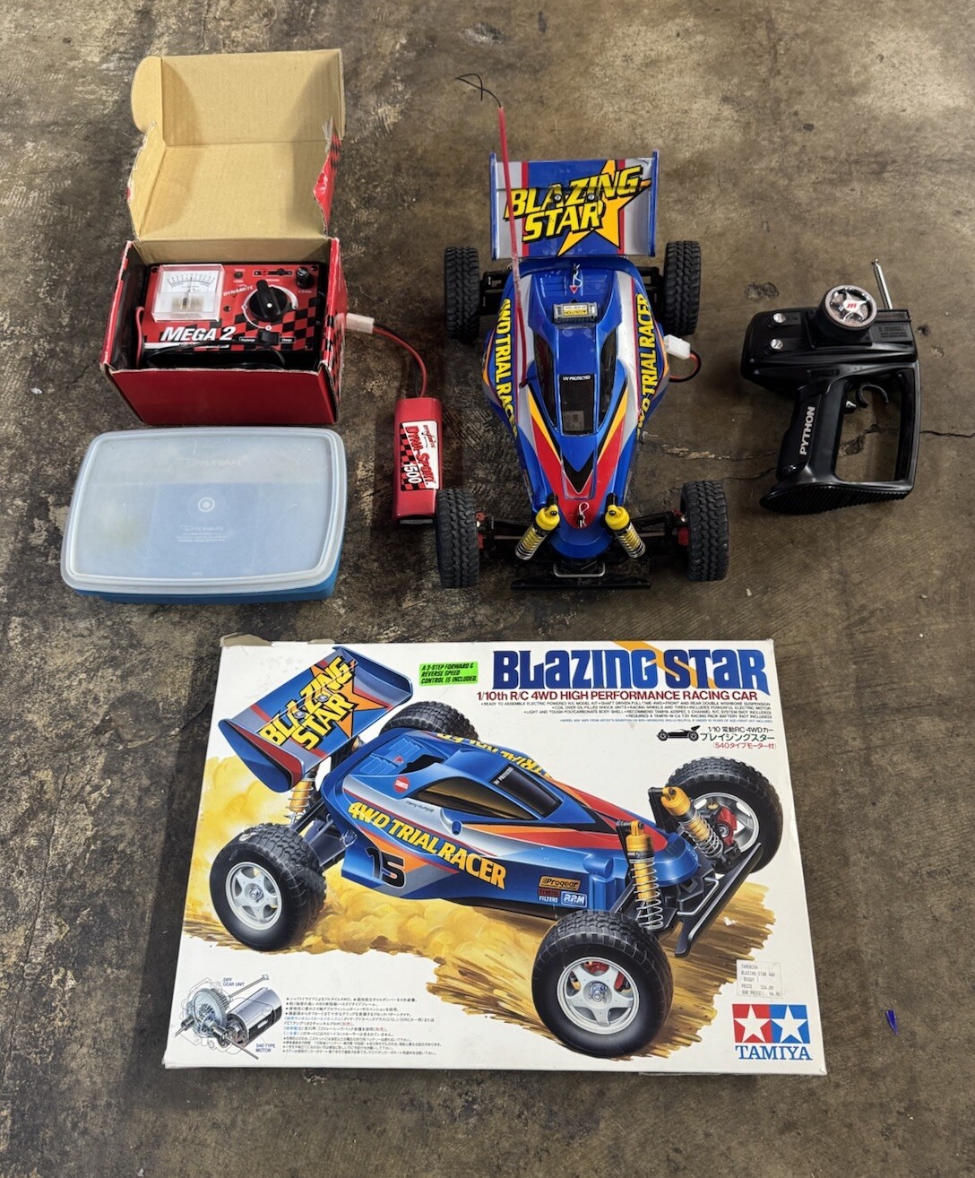 TAMIYA Blazing Star 1/10 RCカー Vintage RAR RC 1:10 Tamiya Blazing Star (58204) 1997 BOX