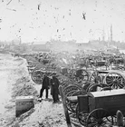 Captured Confederate Cannon Rockett's Richmond 1865 - 8x10 US Civil War Photo