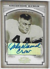 JOHN DAVID CROW TEXAS A&M AGGIES DONRUSS GRIDIRON KINGS CERT AUTO AUTOGRAPH CARD