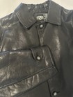 Vintage Gianni Versace Leather Jacket 48R 50R XL Black Medusa Button Made Italy