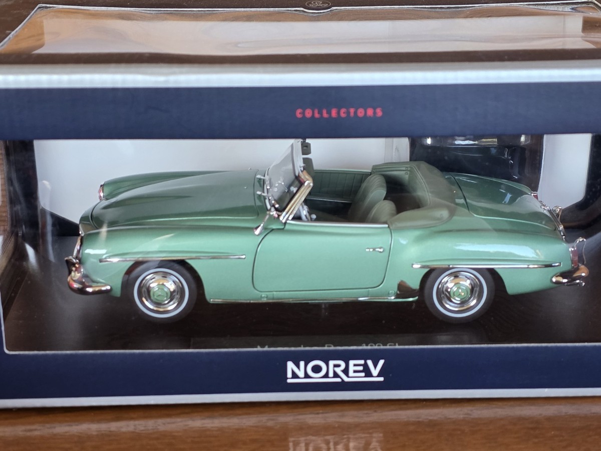 Norev 1957 Mercedes-Benz 190 SL Lt Green Met 1:18 Scale Diecast