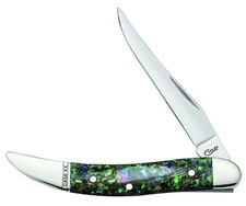 Case Abalone Texas Toothpick Pocket Knife Stainless Steel 3 Inch Clip Blade