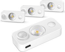 Motion Puck Lights, Rechargeable Under Cabinet Lighting Wireless Daylight Whi...