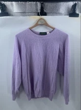 Boundary Waters Womens Purple Long Sleeve Knitted Pullover Sweater Size Large