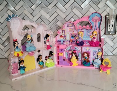 2016 Disney Princess Little Kingdom Play 'n Carry Castle Playset W/11 Princesses