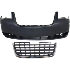 Bumper Cover Fascia Kit For 2008-2010 Chrysler Town & Country Front Touring Trim