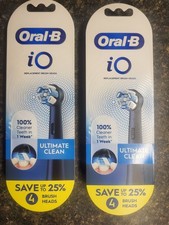 Oral B iO Ultimate Clean Replacement Brush Heads - 8 Count - 2 packs Of 4