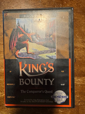 King's Bounty: The Conqueror's Quest (Sega Genesis, 1991) In Case Tested & Works