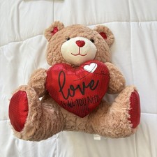 Love Is All You Need Teddy Bear Valentines Day Stuffed Animal Plush Heart Red