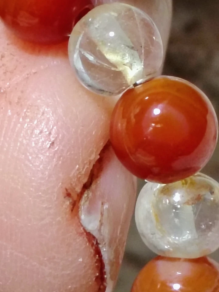 Gemstone Bracelet Set Tiger Eye Jasper Goldstone Carnelian Citrine Beaded Lot - Image 2 of 4