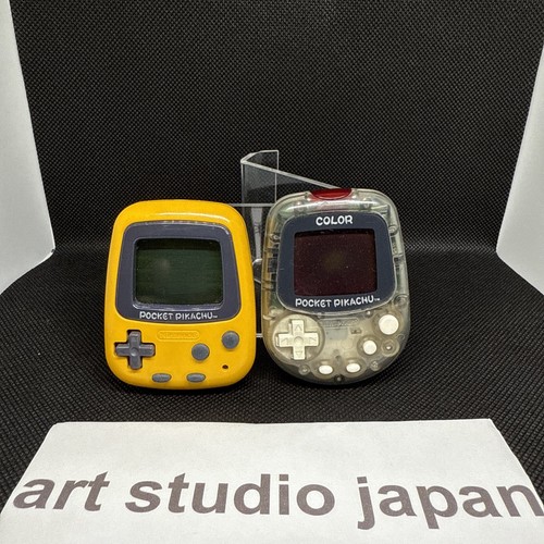 Pocket Pikachu Color Yellow ＆ Clear 2 set Pedometer Pokemon Used Tested Japan