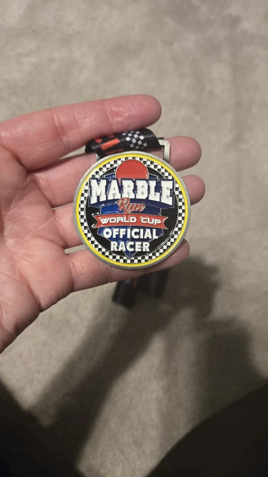 Official Marble World Cup Run Racer Medal Lanyard Car Racing Kids - Image 2 of 4