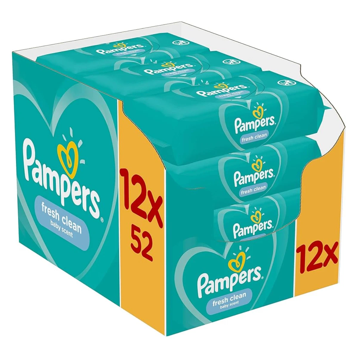 12 x Pampers Baby Wipes Fresh Clean Scented Pure Skin Protection Baby Wipes 52's
Opens in a new wind