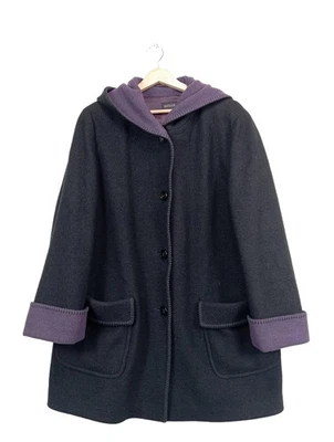 BASLER Manteau en laine Dames Manteau T EU 44 noir-violet style décontracté - Photo 1/4