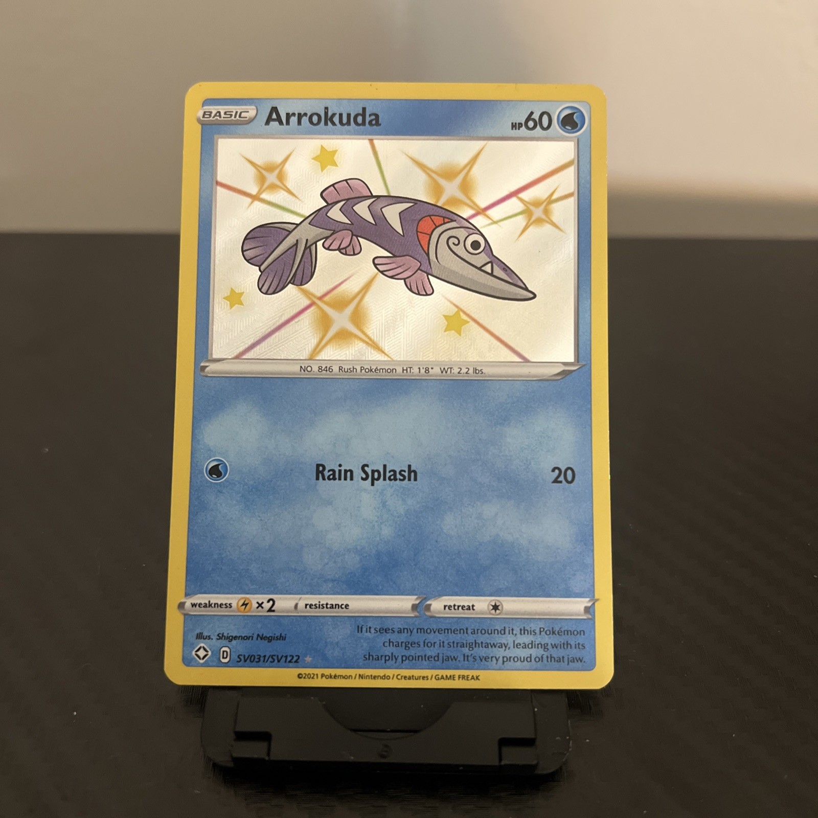 Arrokuda Lightly Played SV031/SV122 Shining Fates: Shiny Vault Holo Pokemon TCG
