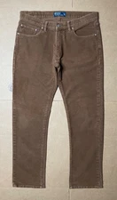 Polo Ralph Lauren Men’s 34X30 Brown Moleskin Chamois Straight Fit Pants