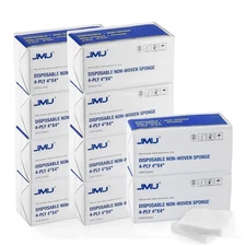 JMU 4x4 Gauze Pads 4-Ply Non Woven Gauze Sponges Non-Sterile Gauze 200pcs/Bag