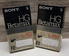 SONY HG BETAMAX L-750 LOT OF 2 NEW FACTORY SEALED BLANK TAPES