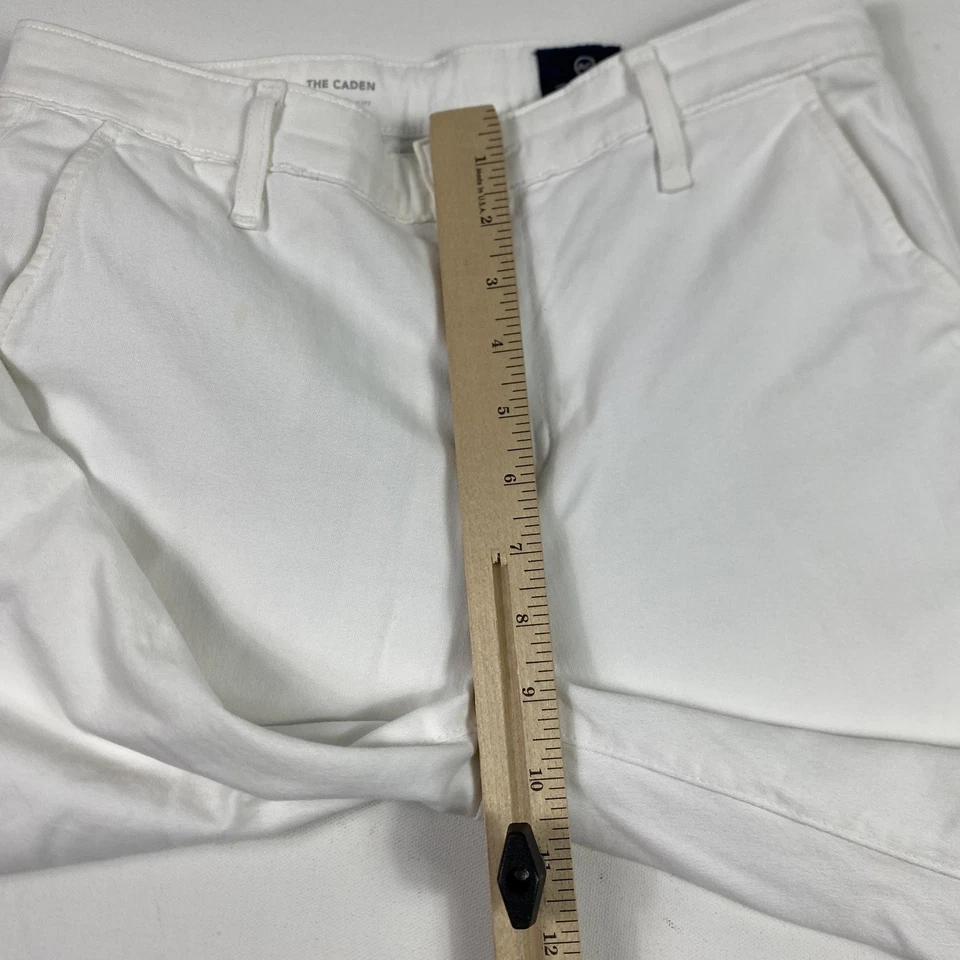 Pantalones AG Adriano Goldschmied para mujer 26R blanco Caden pantalón a medida elástico Foto 4 de 4