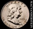 1953-D Franklin Half Dollar - FBL - Choice Gem Brilliant Unc+++ Lustrous  #K1189
