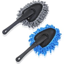 2 Pack Super Soft Microfiber Duster Brush for Car Dash Cleaning Home Kitchen