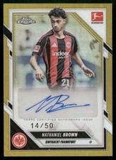 Nathaniel Brown Chrome Bundesliga 2025/26 Gold /50 Auto
