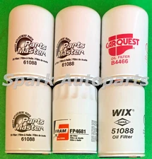 Case of 6 Engine Oil Filter 51088, 61088, B4466, FP4681 For BMW, MERCEDES-BENZ